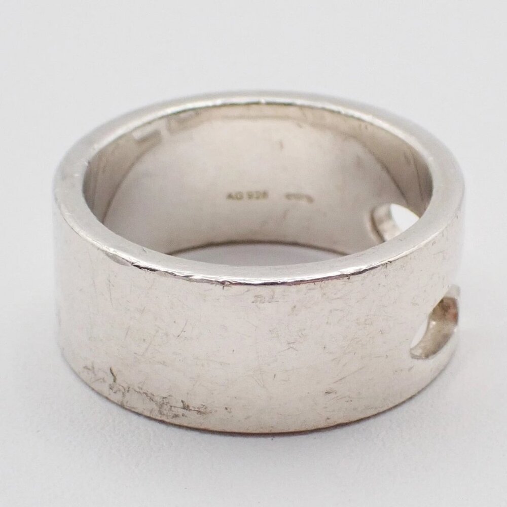 GUCCI G Logo Ring Silver 925 Size 21 Italy Accessory 07EG248 - Picture 4 of 12